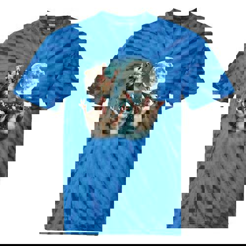Tie-Dye Possum Moon T-Shirt - Funny Cursed Meme Design - Raccsy
