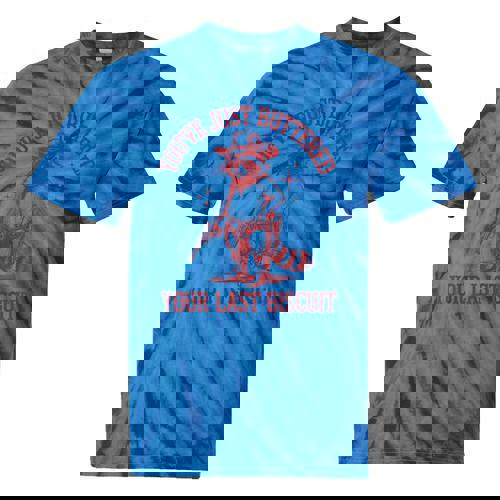 Cowboy Raccoon Tie-Dye T-Shirt - Humorous Western Style - Raccsy