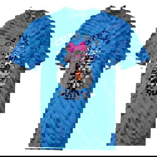 Cute But Feral Colorful Racoon With Sunglasses Racoon Small Tie-Dye T-Shirts - Raccsy AU