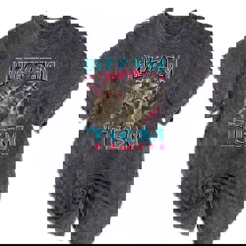 Autistic Raccoon Mineral Wash T-Shirts - Unique Meme Apparel - Raccsy