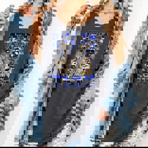 Rizz Em With The Tism Meme Autistic Raccoon Rizz Comfort Colors Tank Top - Raccsy AU