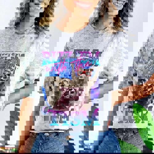 Rizz Em With The Tism Retro Raccoon Meme Comfort Color Blast T-Shirt - Raccsy AU