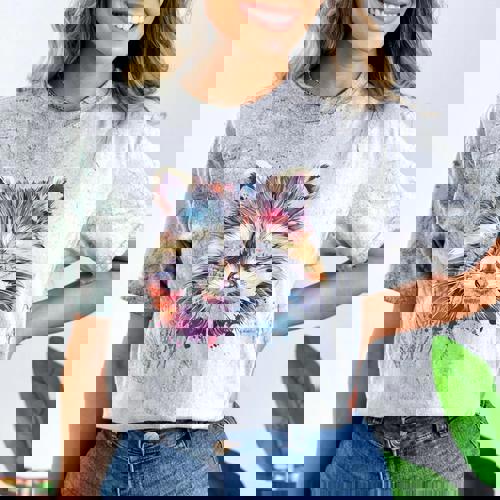 Watercolor Raccoon T-Shirt - Small Polyester Comfort for Kids - Raccsy