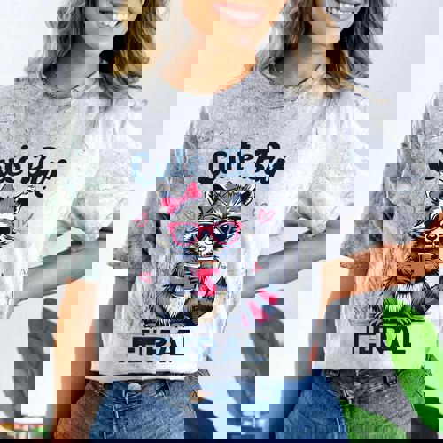 Cute Summer Raccoon Women's T-Shirt | Funny Comfort Color Blast - Raccsy