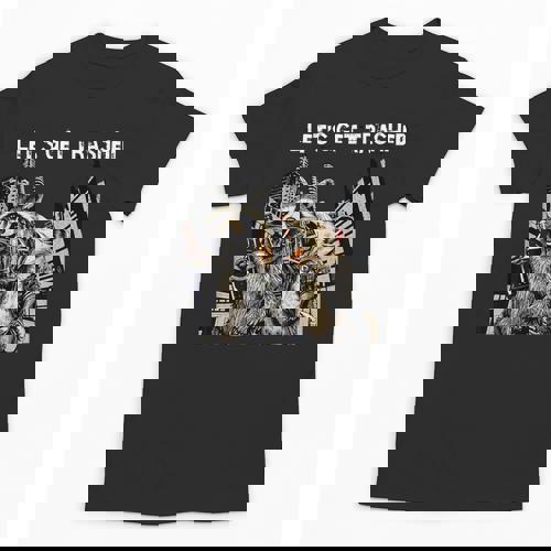 Let's Get Trashed Unisex T-Shirt - Fun Raccoon & Opossum Beer Design - Raccsy