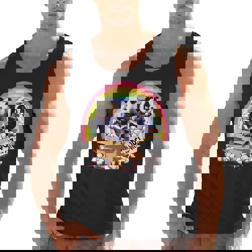 Adopt Street Pets Tank Top - Retro Raccoon & Cat Design - Raccsy