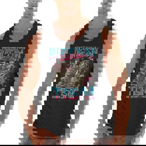 Autistic Raccoon Meme Tank Top for Men - Funny Autism Tee - Raccsy