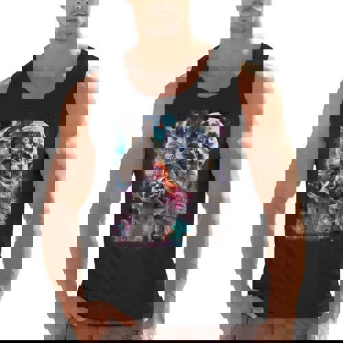 Three Racoon Moon 3 Racoon Moon Cursed Meme Men Tank Top - Raccsy AU