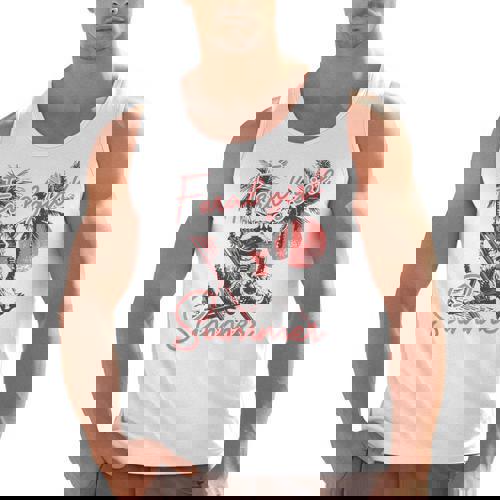 Feral Raccoon Summer Meme Tank Top for Men - Vacation Vibes - Raccsy