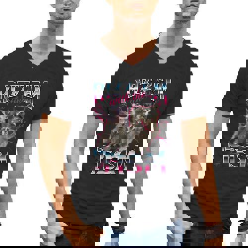 Autistic Raccoon Meme Men's V-Neck T-Shirt | Quirky Autism Humor - Raccsy