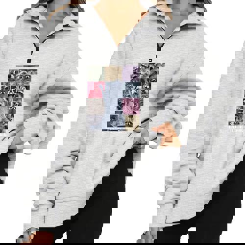 In My Feral Era Raccoon Animal Meme Racoons Team Trash Half Zip Oversized Sweatshirt - Raccsy AU