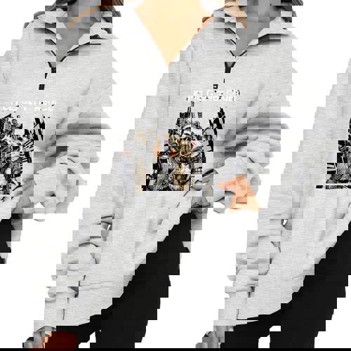 Let's Get Trashed Half-Zip Sweatshirt - Fun Drink Theme - Raccsy
