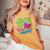 Line Dancing Hace Mi Corazón Feliz Danza Cuello Camiseta extragrande cómoda para mujer Mustard