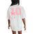 Birthday Girl Pink Coquette Bow 10 Year Old Aesthetic Girly Women's Oversized Comfort T-Shirt Back Print Ivory