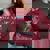 Autism Meme Racoon Women's Oversized Sweatshirt - Fun & Bold Maroon Autism Meme Racoon Women's Oversized Sweatshirt - Fun & Bold Maroon