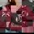 Retro Raccoon Summer Sweatshirt | Feral Women's Oversized Style Maroon