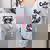 Cute Raccoon Women's Oversized Sweatshirt - Summer Fun Back Print Sport Grey