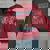 Rizz Em With The Tism Meme Autism Autistic Raccoon Women's Oversized Sweatshirt Back Print Maroon