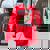 Rizz Em With The Tism Meme Autism Autistic Raccoon Women's Oversized Sweatshirt Back Print Red