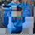 Rizz Em With The Tism Meme Autism Autistic Raccoon Women's Oversized Sweatshirt Back Print Royal Blue