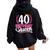 40 Años 40 Cumpleaños Birthday Queen 40 Women Oversized Hoodie Back Print Black