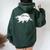Retro Raccoon Oversized Hoodie - Vintage Moon Design for Women Forest