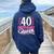 40 Años 40 Cumpleaños Birthday Queen 40 Women Oversized Hoodie Back Print Navy Blue