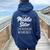 Middle Sister The Reason We Have Rules Matching Sister Women Oversized Hoodie Back Print Navy Blue