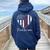 Proud Fire Mom Of A Firefighter Mother Heart Women Oversized Hoodie Back Print Navy Blue