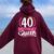 40 Años 40 Cumpleaños Birthday Queen 40 Women Oversized Hoodie Back Print Maroon
