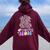 I'm A Theatre Mom Theatre Actor Mom Theatre Actress Mom Women Oversized Hoodie Back Print Maroon