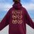 La Historia De Roma Women Oversized Hoodie Back Print Maroon
