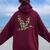 Pink Camo Duck Hunting Old School Camouflage Hunters Women Oversized Hoodie Back Print Maroon