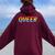 Queer Shirt LGBT Pride Gay Lesbian LGBTQ Shirt Women Men Women Oversized Hoodie Back Print Maroon Queer Shirt LGBT Pride Gay Lesbian LGBTQ Shirt Women Men Women Oversized Hoodie Back Print Maroon
