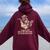 Vintage Cowboy Raccoon Hoodie - Oversized Western Humor - Women's Small Maroon Vintage Cowboy Raccoon Hoodie - Oversized Western Humor - Women's Small Maroon