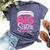 Only Child Big Sister 2025 Cute Promoted To Big Sister 2025 Bella Canvas T-shirt Heather Navy