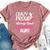 Crazy Proud Lacrosse Aunt Of A Lacrosse Player Auntie Bella Canvas T-shirt Heather Mauve