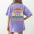 Vintage Raccoon Lovers Comfort Colors Women's T-Shirt | Quirky Back Print Violet