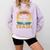 Vintage Raccoon Lovers Comfort Colors Sweatshirt - Cozy Retro Appeal Orchid