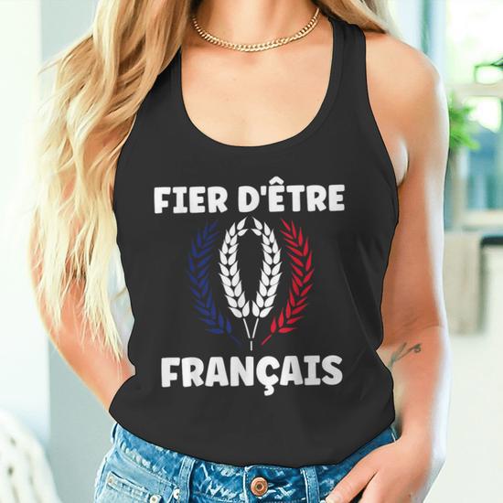 Débardeur Homme Fierté France Patriotisme - Drapeau Français Bleu Blanc Rouge - Cadeau Patriote Humoristique