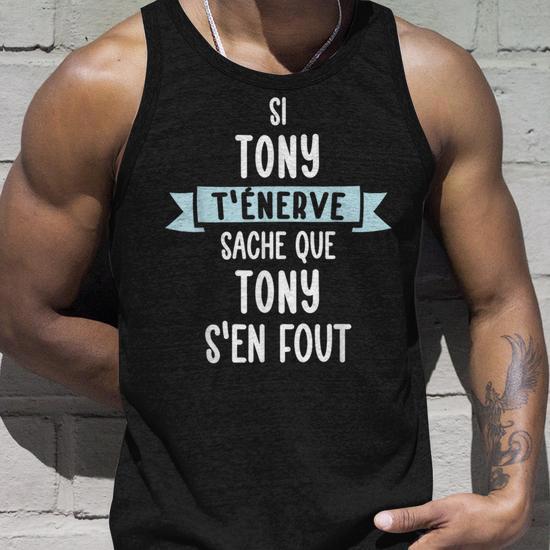 Débardeur Homme Avec Prénom Toni - Edition Spéciale Design Rétro - Cadeau Personnalisé Pour Anniversaire, Fête Des Pères