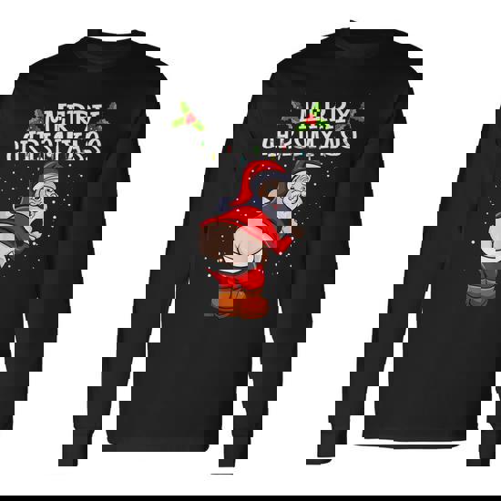 Natale Uomo Divertente Babbo Natale Faccia T-shirt Da Uomo Con Stampa Posteriore - Foto 10