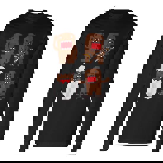 Domo Kun Guitar Y2k Long Sleeve T-Shirt - Seseable