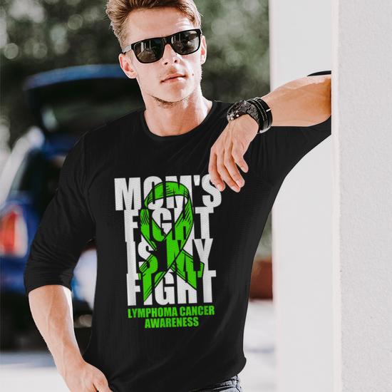 M!LK Ribbon Tシャツ Lymphoma Cancer Awareness Lime Green Ribbon Mom's Fight Long