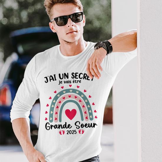 T-shirt "Future Grande Sœur 2025" - Annonce Naissance - Cadeau Mignon Pour Grande Sœur