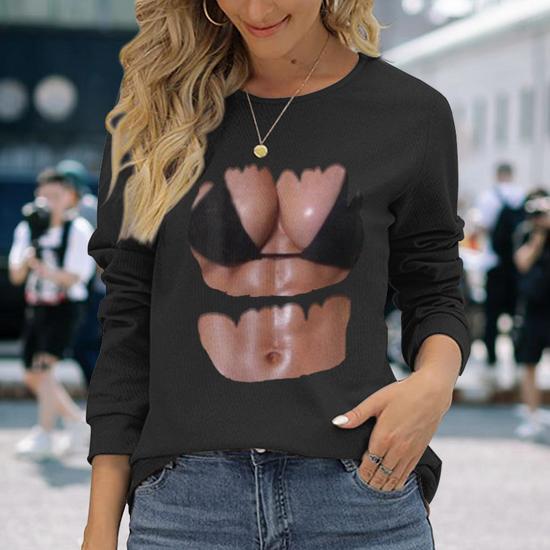 Maglietta Divertente Uomo Donna Con Stampa 3D - Scollo A V, Maniche Corte, In Poliestere, Casual, Taglie USA (XL)