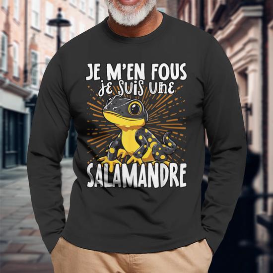 Sweat à Capuche « Je M’en Fous Je Suis Une Salamandre » – Design Humoristique, Coupe Classique