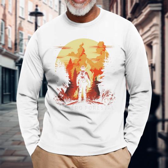 Camiseta De Bombero Forestal Para Hombre - Regalo De Apreciación, Diseño De Bosque Y Fuego, Tela Ligera Y Cómoda