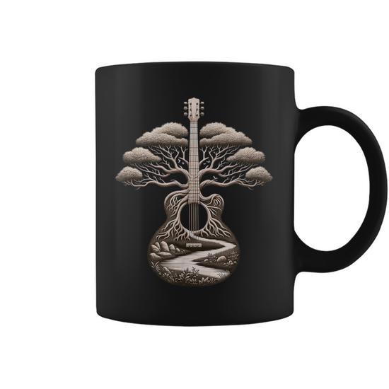 Acoustic Guitar Tree Nature Lover Guitarist Guitar Player Coffee Mug -  Seseable