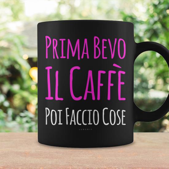 Maglietta Divertente Caffè Donna – Prima Del Caffè Dopo Il Caffè Con Unicorno – Idea Regalo Simpatica